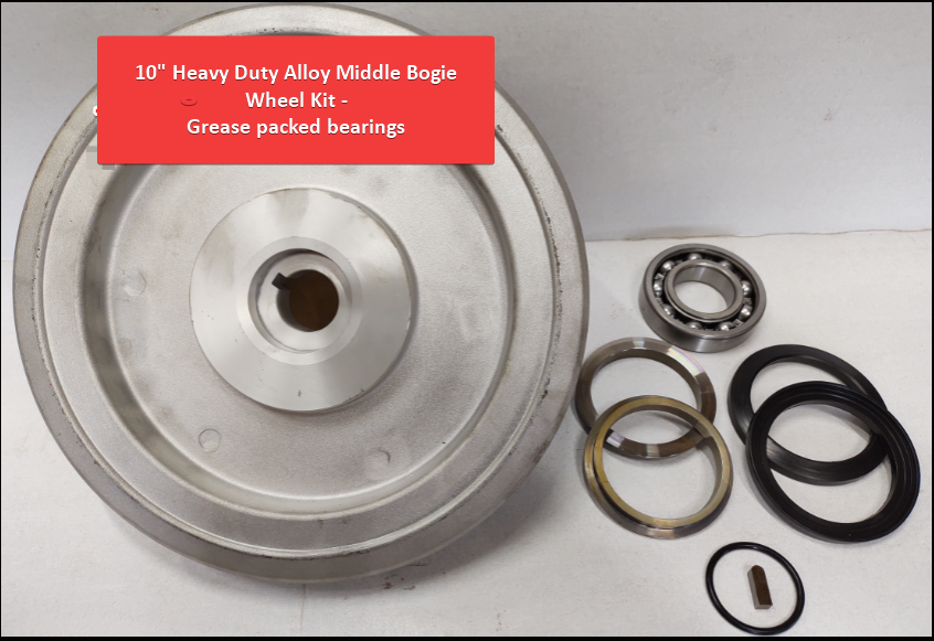 10" Alloy Mid-Bogie Wheel Kit, Cat 277D 287D 297D, Terex SR|PT|RT Multi-Terrain Loader