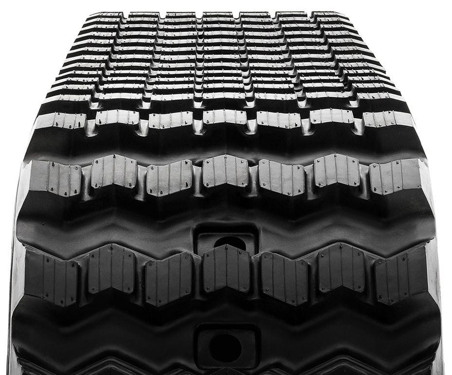 One Used 450x86x60 (450x60x86, 450 X 60 X 86) Rubber Tracks, Camso SD, Z-Lug Pattern (Sawtooth Pattern)