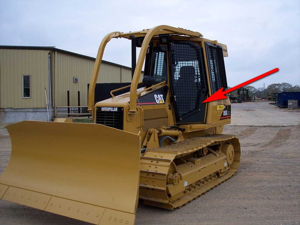 D5N, D6N Right Hand Door Screen, Enclosed Cab, Diamond SC034