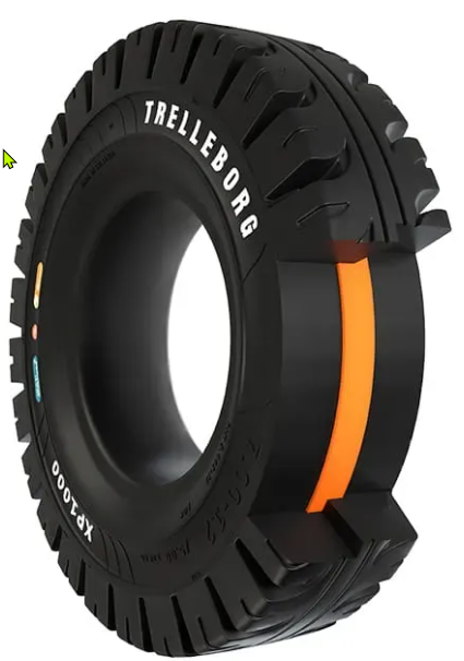 7.00-12/5.00 Trelleborg XP1000 BSW TR Solid Resilient Tire For Forklifts