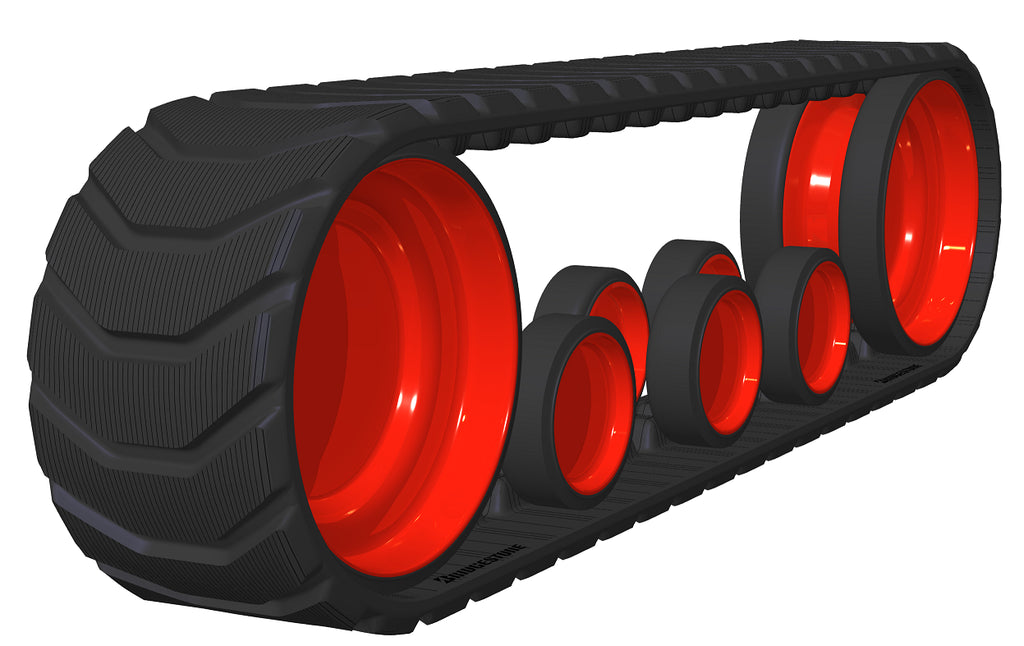 342X18 Rubber Tracks, Cedarapids CR561, CR562, Bomag Paver (Traction Tread)