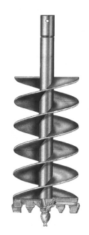 15" Premier Aggressive-Duty Double Flighting CDC Auger, 4 Foot Length, 6-Teeth A15CDC4