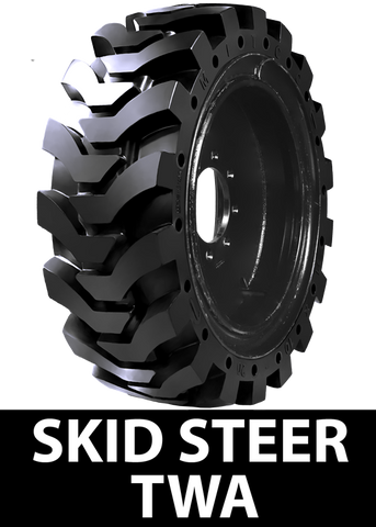 31x10-20 Solid Solver Tire/Wheel Assembly, LH, Aperture 8/10.81 (10-16.5 Solid Replacement), For Skid-Steer-Loader 76840LB1