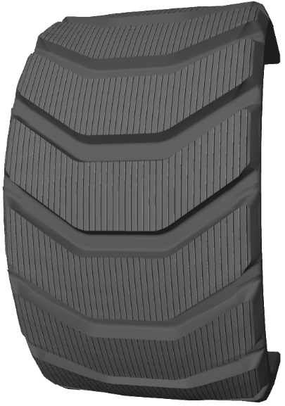 330X18 Rubber Paver Tracks, Traction, Roadtec Asphalt Pavers, RP-195 ...