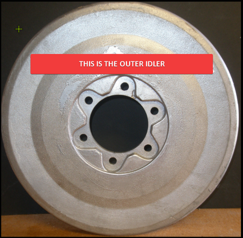 15" Outer Idler, Cat 277D 287D 297D Multi-Terrain Loader