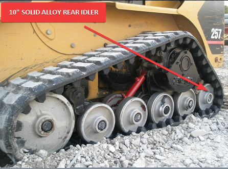 10" Rear Idler Wheel Group, Cat 247, 247B, 257, 257B; ASV 50, 60 Series Multi-Terrain Loader