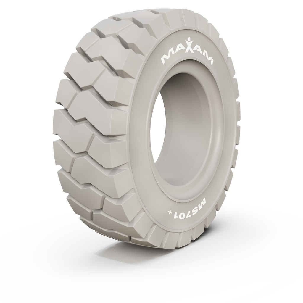 12.00-20 Maxam Non-Marking MS701+ Pro (10.0) Solid Tire, ST (Lockring), Traction