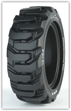 36x14-20 (14-17.5 Equivalent) Solid Tire, Maxam MS705, R-4 (20-7.5) Traction, With Apertures, Press-On Type