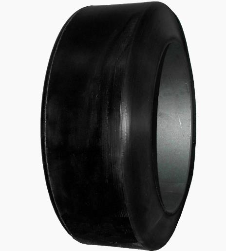 18x9x12-1/8 Mitco Polyurethane Smooth-Flat (SF) High-Load (HL), Solid Press-On Tire, BLK/BSW