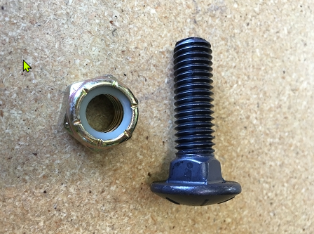 9113  ½” Carriage Bolt & Nut Fits 14” Idler Wheels