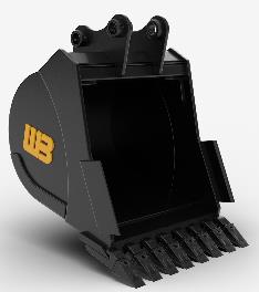 Werk-Brau (WB) 12" Coral Rock Bucket, Universal Mini-Ex and Backhoe U1