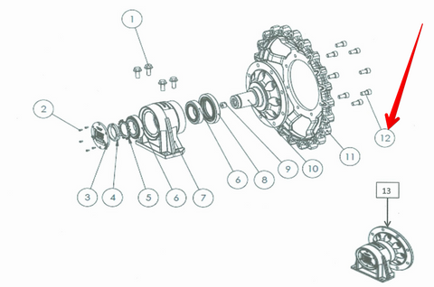 401075 Cap Screw, Genuine Loegering VTS Track