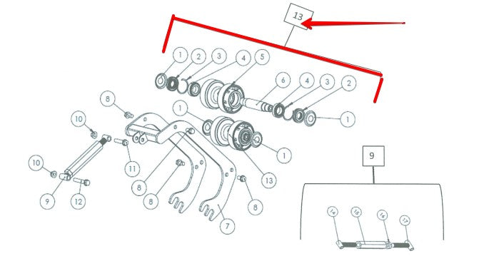 600741 Tension Roller, Genuine Loegering VTS Track