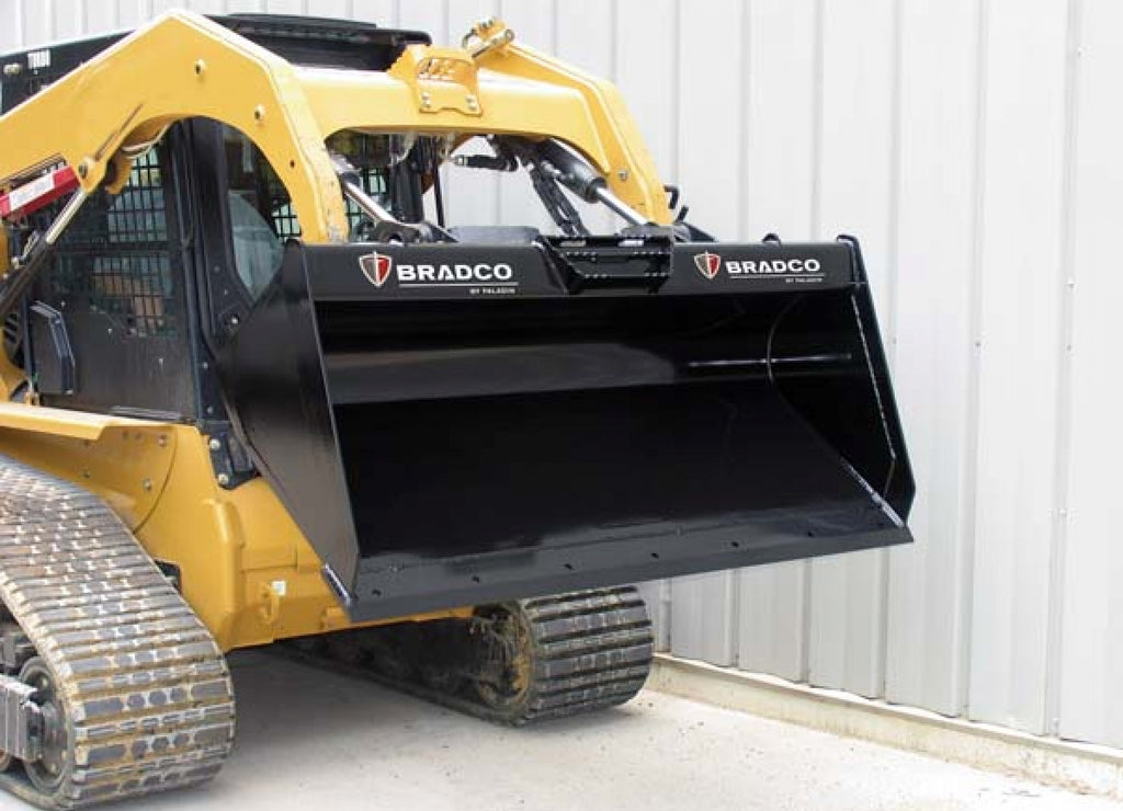 63" Bradco Skid Steer Bucket With Bolt-On Cutting Edge, LPSF, 33807-33816