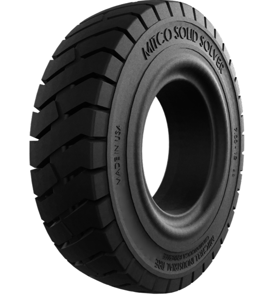 700x12-5.00" Solid Solver Resilient Lug BSW ST Tire