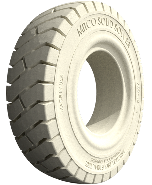 700x12/5.00 Resilient Non-Marking (NM) Lug Tire, Solid Solver EF Click Type 26401102