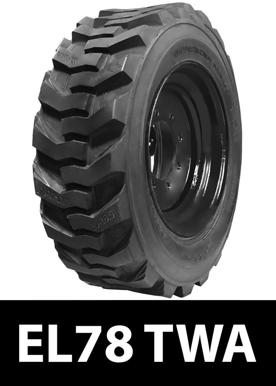 12-16.5 Westlake EL78 Left-Hand 12-Ply, R-4 Traction Tire/Wheel Assembly For Skid Steer Loaders (SSL)